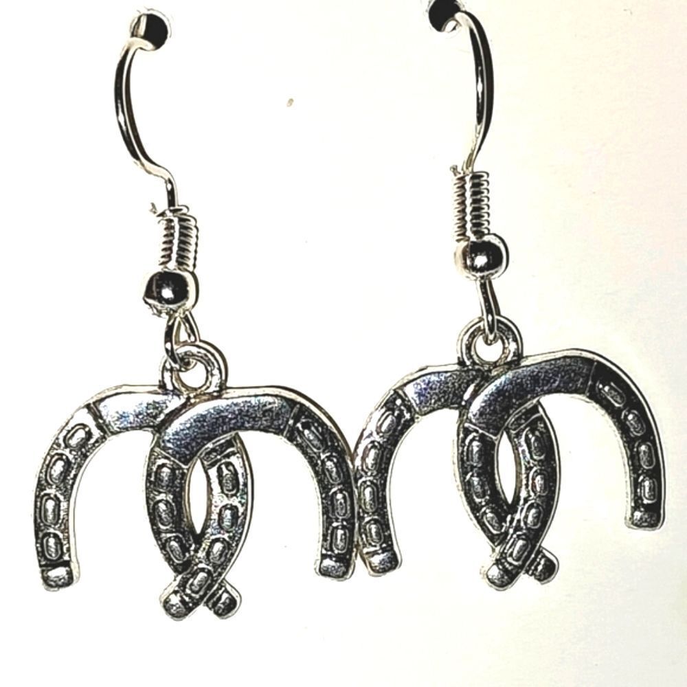 Super cute retro horseshoe earrings